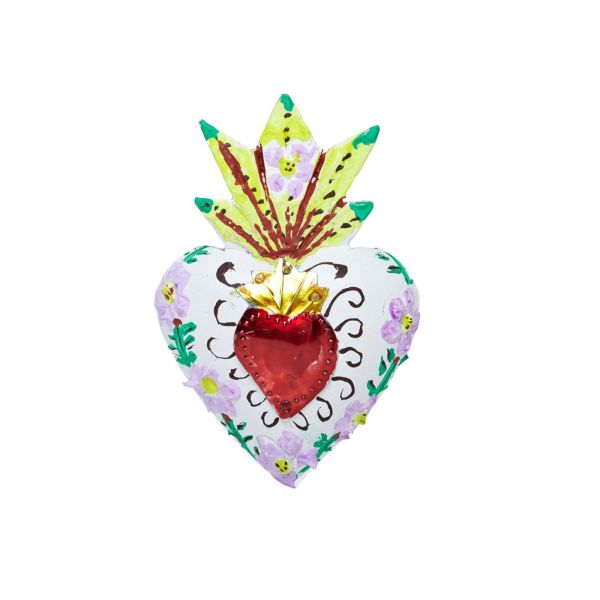 Pequeño corazón lila Corazón rojo